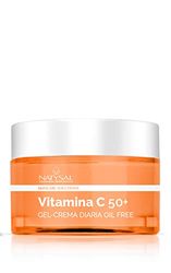 Creme de vitamina C 50 ml | gel creme diário com proteção solar, antioxidante, evitalizante e iluminadora, textura leve e sem óleos, fabricado em Espanha, Natysal