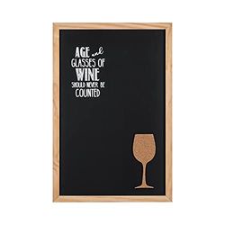 Bi-Office - Vino Combo Quote Chalkboard, 400 x 600 mm, Pine Frame