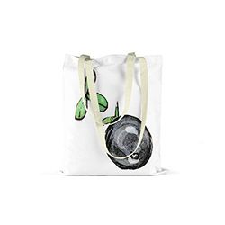 Bonamaison Bolso De Mano Impreso, 100% Algodón, Bolso de la Compra Reutilizable, Bolso De Compras, Ecológico, Plegable, Bolso de Tela de Lona con Asas, 48x55 Cm - Diseñado y Fabricado en Turquía