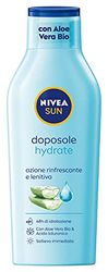 NIVEA SUN Mjölk efter solbad, fuktgivande, i maxi-flaskformat på 400 ml, kroppsmjölk med ekologisk aloe vera och hyaluronsyra, kräm efter solbad med en uppfriskande och lugnande effekt