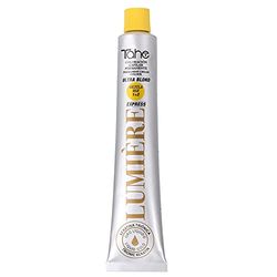 Tahe – Lumière Express – Teinture de cheveux, coloration professionnelle et permanente, 100 ml – Ton 100 blond platine