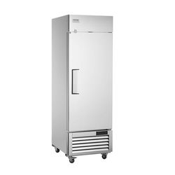 VEVOR Réfrigérateur Commercial 570 L, Armoire Réfrigérée Positive à Portée de Main 1 Porte, en Inox, Dégivrage Automatique, Contrôle de Température -2 à 8℃, 3 Étagères et 4 Roues, Cuisine Restaurant