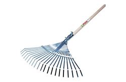 Maiol M292197 - bezem van staal, 21 platte tand met houten handvat
