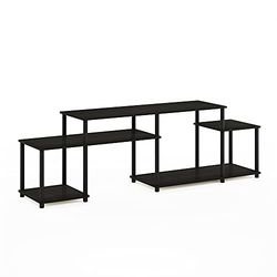 Furinno Besi - Estante Industrial Multiusos de 6 Niveles con Marco de Metal, Estrecho, Roble Finn