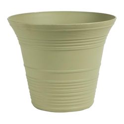 The HC Companies Vaso rotondo da 22,9 cm Sedona con irrigazione automatica, vaso decorativo in plastica leggera per piante da interno ed esterno, fiori e erbe, schiuma di mare