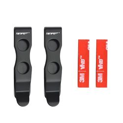 TONIFE Multipurpose Utility Clip Mountable Pocket Clip for Smartphones, Attached with 3M VHB Adhesive, Stainless Steel, 2 Pieces (Titania Black x2)