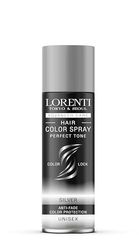 LORENTI TOKYO & SEOUL Color Hair Spray de couleur argentée - 150 ml - Pour déguisement et maquillage - Pour carnaval, Halloween et fête à thème - Lavable - Color Hair Spray