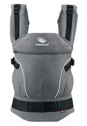 manduca FIRST Porta-bebés > Dark Grey < mochila porta-bebés ergonómica, algodão orgânico, extensão de costas patenteada, para recém-nascidos e bebés de 3,5 a 20 kg (cinzento)