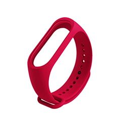 Armband voor Xiaomi Mi Smart Band 5 / Mi Band 6, vervangende horlogeband van siliconen, voor Xiaomi Mi Band 5 / Mi Band 6 - roze/rood