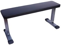 BalanceFrom Stalen frame platte gewicht training oefening bank, 500lbs capaciteit, zwart/grijs