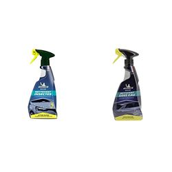 MICHELIN 009442 Expert Nettoyant insectes carrosserie et vitres 500 ML & 009443 Expert Nettoyant Sans Eau 500 ml