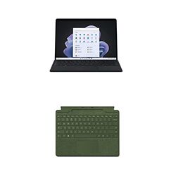 Microsoft Surface Pro 9, Ordenador portátil 2 en 1 de 13" (Intel EVO Core i7-1255U 12th Gen, 16 GB RAM, 512 GB SSD, Iris Xe Graphics) Negro + Teclado Signature, Bosque