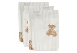Jollein 536-848-66095 washandjes set van 3 teddybeer wit (15x20 cm)