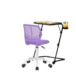FurnitureR Ensemble Table et Chaise pour Enfant de 3 à 12 Ans, 1 Table de Travail avec 1 Chaise pivotante, Meubles pour Chambre d'enfant, Chambre d'enfant