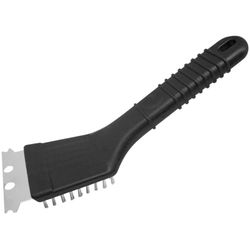 Fackelmann Korte reiniger grillborstel met rakel, zwart, 22 x 7 x 4 cm, 41586