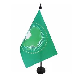 BANDIERA DA TAVOLO UNIONE AFRICANA 21x14cm - PICCOLA BANDIERINA AFRICA 14 x 21 cm - AZ FLAG