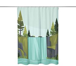 Bonamaison Shower Curtain, Polyester, Multicolor, 150x200
