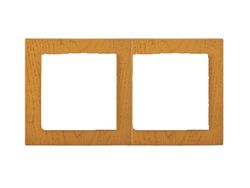 Dubbele lijst van eikenhout, collectie 8000, ideaal voor de presentatie van je foto's of waardevolle herinneringen met een vleugje elegantie en klassieke stijl, brengt warmte in je huis.
