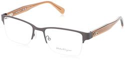 FERRAGAMO SF2222 bril, mat, bruin, 54/19/150 voor heren, Mat bruin, 54/19/150