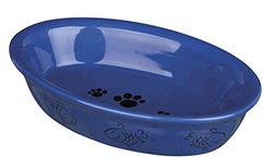 Trixie Cat bowl, oval, ceramic ( Assorted Color)