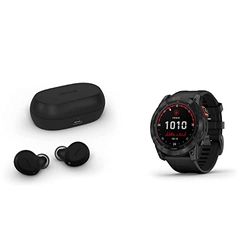 Jabra Elite 7 Active Auricolari In-Ear Bluetooth, Wireless Sport, Nero + Garmin Fēnix 7X Solar, Smartwatch Con Ricarica Solare, 51Mm, Display 1,4", Touchscreen, Slate Gray & Black