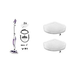 Balai à vapeur Polti Vaporetto SV440_Double PTEU0274 à double fonction & PAEU0332 Kit 2 Serpillères pour Vaporetto Brosse Vaporforce