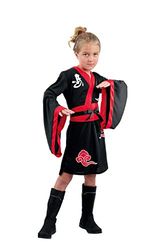 Ciao meisjes Ninja Girl kostuum bambina (7-9 jaar) kostuums, zwart/rood, jaren