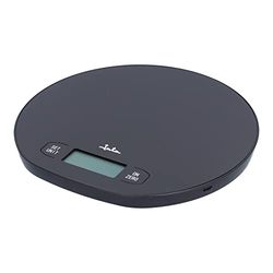 JATA HBAL1208 Digitale keukenweegschaal zonder batterij, hoge nauwkeurigheid, tot 15 kg, LCD-display, tarra-functie, met timer en klok, afmetingen: 20,5 x 19,5 x 1,5 cm