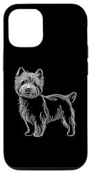 Custodia per iPhone 14 Pro Line Art Cairn Terrier Terriers