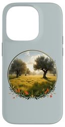 Sunset Trees of Olives Landscape Vintage Nature Case for iPhone 14 Pro