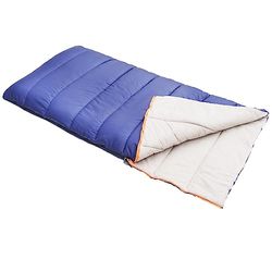 Amazon Basics Rettangolare Sacco a pelo per campeggio ed escursioni con clima freddo, leggero, 83.8 x 190.5 cm, blu