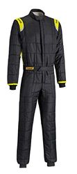 OMP Racing Suit Black-Fluo Yellow FIA8856-2018 Challenge TS-2 Size 60
