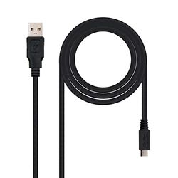 PRENDELUZ Câble USB 2.0 A/M-Micro USB B/M 3M Noir NANOCABLE