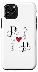 P & P Iniziali di coppia, Matrimonio, Anniversario, inaugurazione della casa Custodia per iPhone 11 Pro
