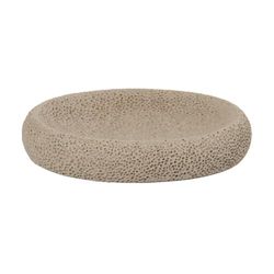 MSV Porte Savon Polyrésine FJORA Beige & Blanc