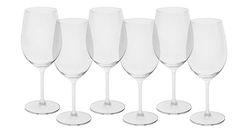 Excelsa Sommelier Set 6 Calici Trasparenti, Vetro, Capacità 530 Ml.