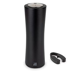 Peugeot - Elis Reverse Electric Corkscrew - Rechargeable Automatic Bottle Opener with Foil Cutter - Wood, Black, 21cm