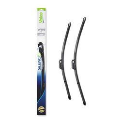 VALEO Piaçaba silencioso - VF350 - kit de alto desempenho, visibilidade superior na estrada, instalação fácil, folhas planas originais de 550 mm, 580 mm, dianteiras, conjunto de 2 escovas - 574305