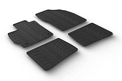 Set tapis de caoutchouc compatible avec Toyota Prius III 2012-2016 (T profil 4-pièces + clips de montage)