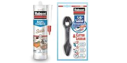 Rubson Mastic Bain & Cuisine Couleur Sable, Joint silicone multi-matériaux renforcé en antifongiques, 280 ml & Salle de Bain Saine, outil 2 en 1 pour ouvrir toutes les cartouches de mastic