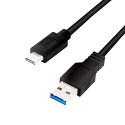 LogiLink CU0170 – USB 3.2 Gen 1 x 1 anslutningskabel, USB-A till USB-C™, svart, 2 m