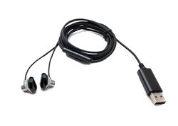 System-S Stereo In Ear Noise Cancelling Cuffie 2 m USB 2.0 Controllo del volume Microfono Tasca Grigio