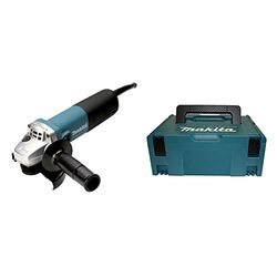 Meuleuse d angle MAKITA 9558NBRZ, 840 Watts, diam. 125 mm & COFFRET MAKITA DE TRANSPORT MAKPAC2 395x295x157 MM (coffret nu) - 821550-0