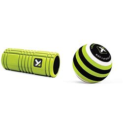 Trigger Point Foamroller Rullo in schiuma, Verde,Taglia unica & TRIGGERPOINT Ball, Performance-Foam Palla-Riccio per Massaggi MB1 Unisex Adulto, Verde-Verde Lime/Nero