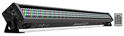 Audibax BAR-252 - Barra de Luces LED para Discoteca y Fiesta - 8 Segmentos de Luz con Mezclas de Color RGB - Pantalla LED y Mando a Distacia Incorporado - Longitud de la Barra de 101,5 cm