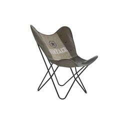 SILLA ALGODON PIEL 76X76X96 STAR GRIS