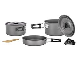 Brunner 0802026N - Juego de ollas popote al Aire Libre de Aluminio, Pack Ultralite 19, para 4/5 Personas