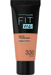 Maybelline New York Fit Me Matte+Poreless Fondotinta Opacizzante, 330 Toffee