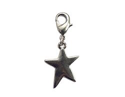 INNSPIRO Pendentif métallique NICE CHARMS étoile irrégulière avec mousqueton 15 x 19 mm. 25u., 19x7mm., Métal, Pas de gemme