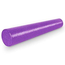 ProsourceFit High Density Foam Rollers 36 - inches long,Firm Full Body Athletic Massage Tool for Back Stretching, Yoga, Pilates, Post Workout Muscle Recuperation, Purple
